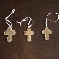 GIFTABLES Sierra Modern Princess Cross Ornament (Shiny Gold)
