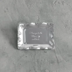 GIFTABLES Vento Engraved Tray "Love you to Moon back"