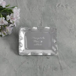 GIFTABLES Vento Engraved Tray "Love you to Moon back"