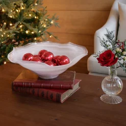 GLASS Alabaster Wave Extra Large Bowl (White)