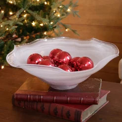GLASS Alabaster Wave Large Bowl (White)