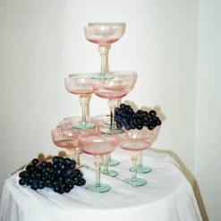 GLASS Aquarelle Coupe Set of 4 (Multi)