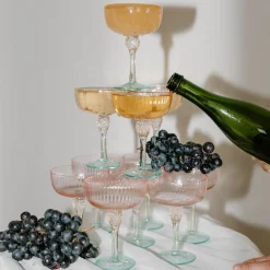 GLASS Aquarelle Coupe Set of 4 (Multi)