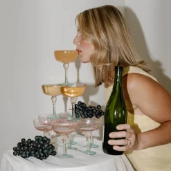 GLASS Aquarelle Coupe Set of 4 (Multi)