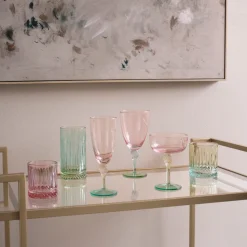 GLASS Aquarelle Double Old Fashioned Set of 4 (Multi)