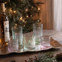 GLASS Aquarelle Double Old Fashioned Set of 4 (Multi)