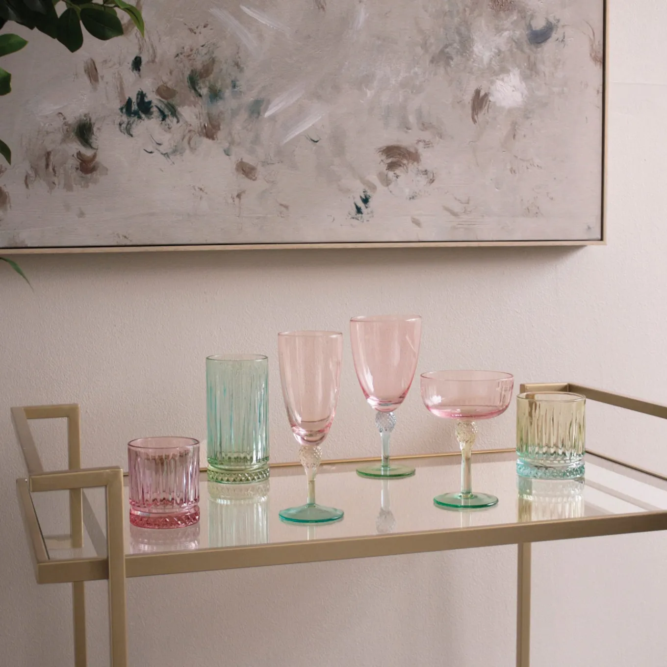 GLASS Aquarelle Tumbler Set of 4 (Multi)