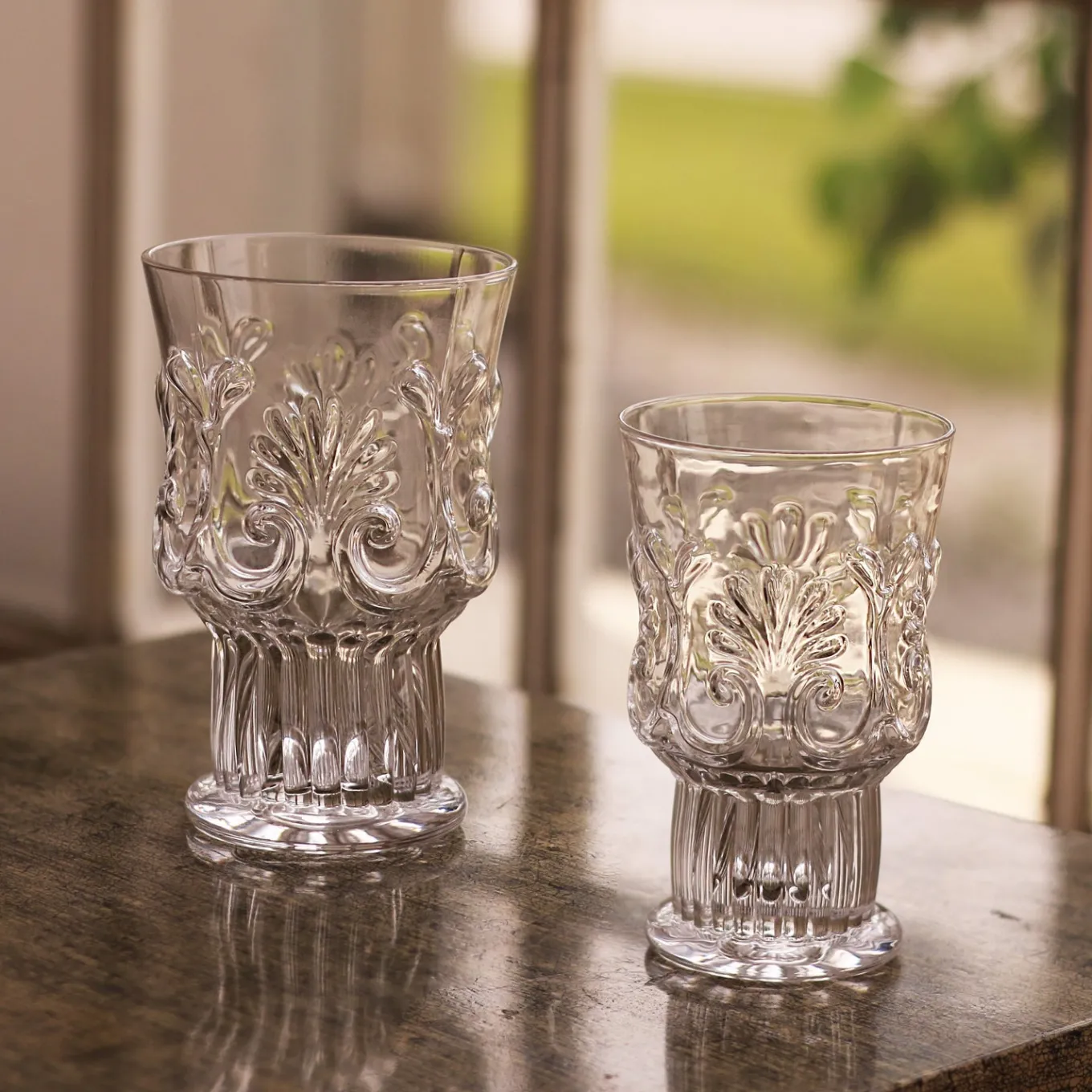 GLASS Baroque 12 oz Stemless Set of 4 (Clear)