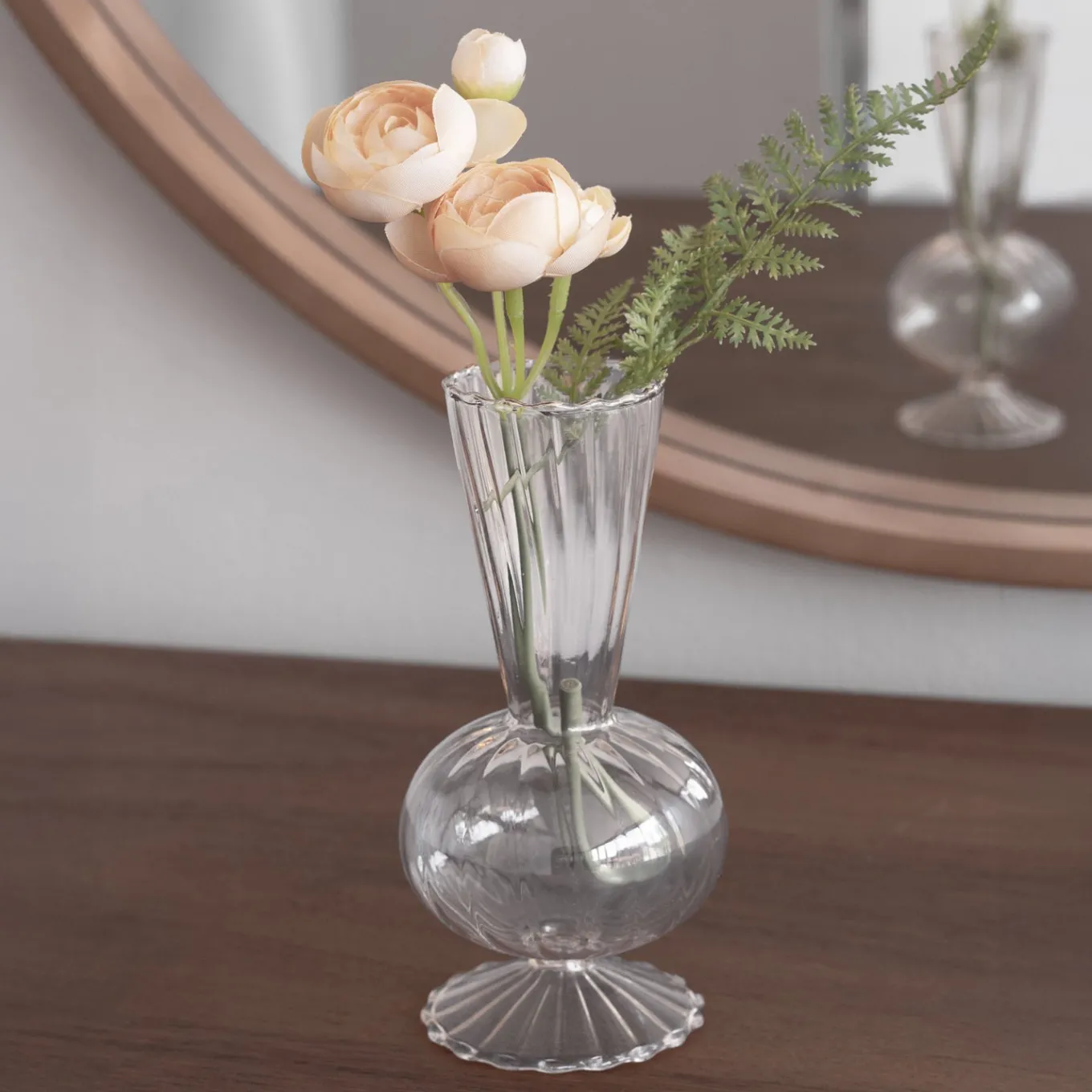 GLASS Cambridge Beth 6" Bud Vase Set of 2 (Clear)