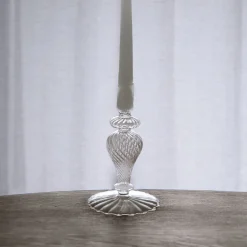 GLASS Cambridge Daphne 8.5" Candlestick Holder Set of 2 (Clear)