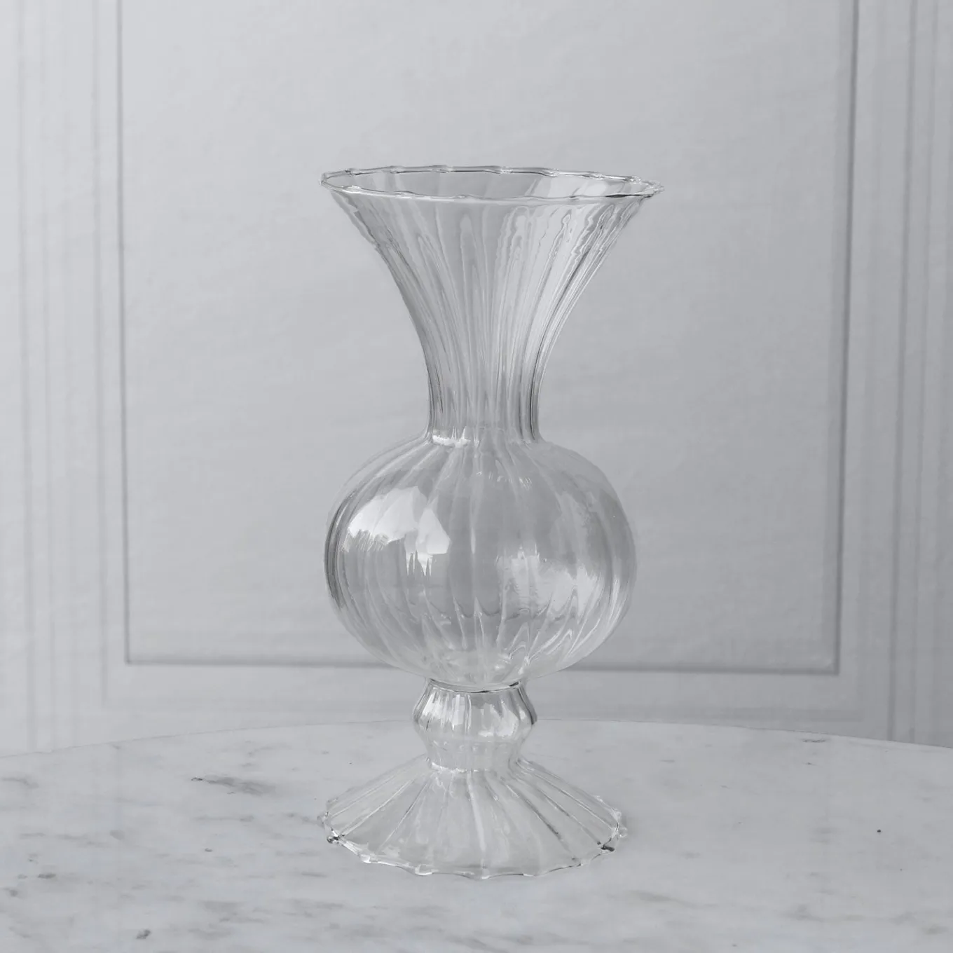 GLASS Cambridge Flora Flower Vase Set of 2 (Clear)