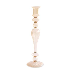 GLASS Cambridge Josephine 13.5" Candlestick Holder Set of 2 (Champagne