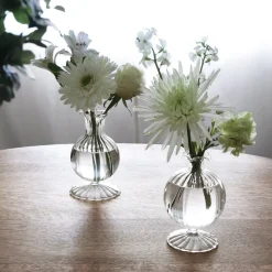GLASS Cambridge Louise 5" Bud Vase Set of 2 (Clear)