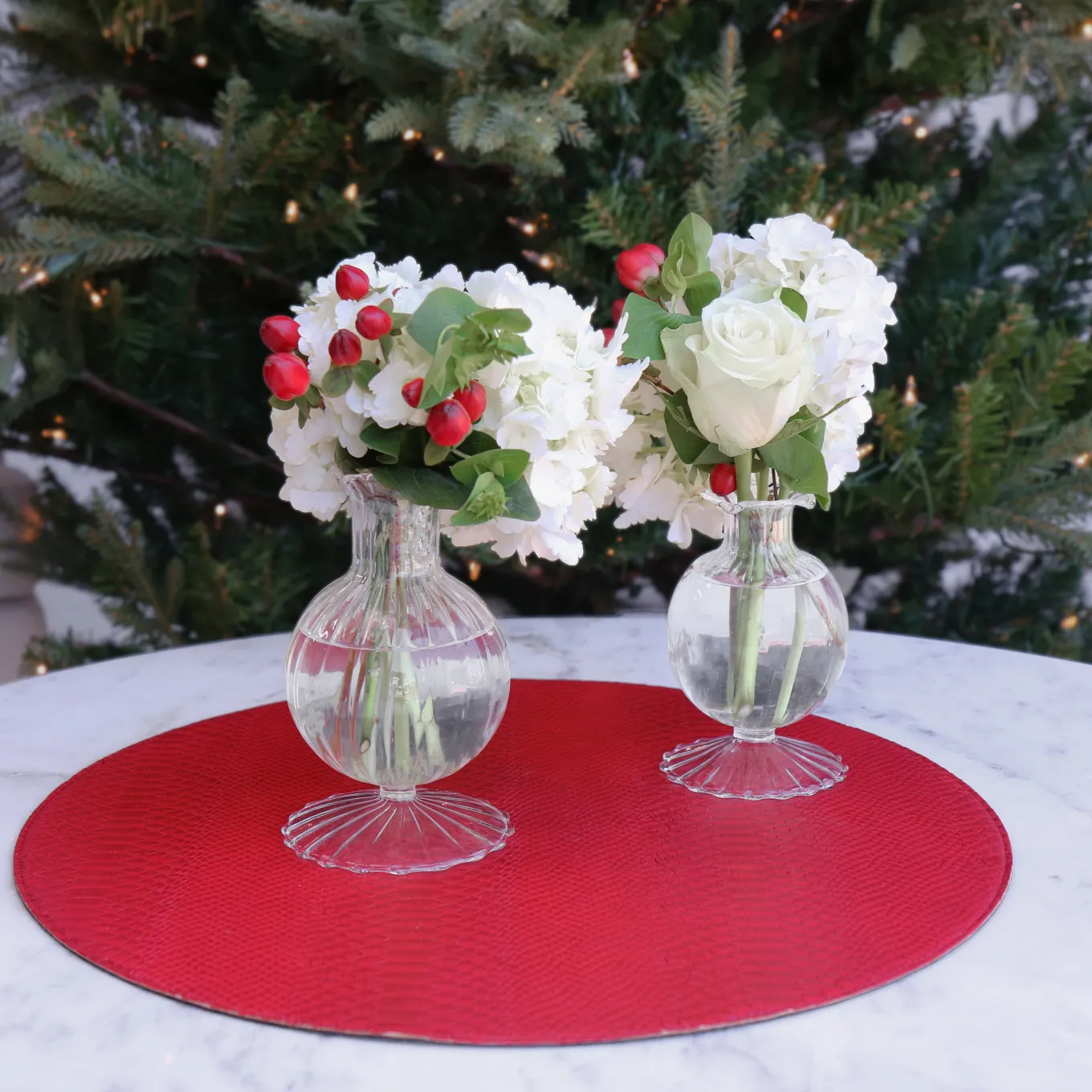 GLASS Cambridge Louise 5" Bud Vase Set of 2 (Clear)