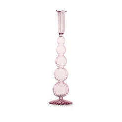 GLASS Cambridge Olivia 12" Candlestick Holder Set of 2 (Light Pink)