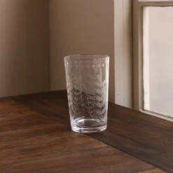 GLASS Fern with Dots Tumbler Set of 4 (Clear)