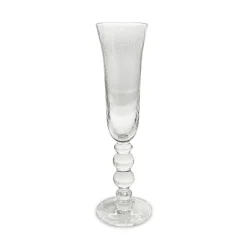 GLASS French Swirl Champagne Flute Set of 4 (Clear)