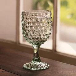 GLASS Hobnail All Purpose Set of 4 (Moss Green)