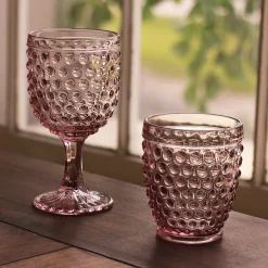 GLASS Hobnail All Purpose Set of 4 (Light Purple)