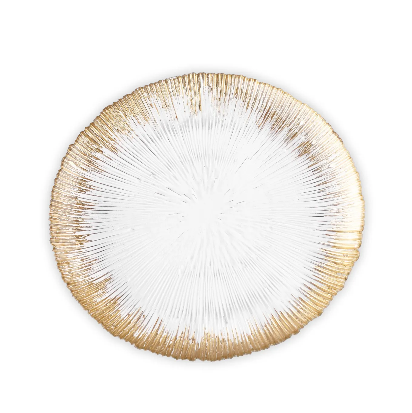 GLASS Radiant Charger Plate (Clear and Gold)