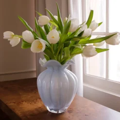 GLASS Vento Large Vase Periwinkle