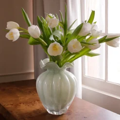 GLASS Vento Large Vase Pistachio