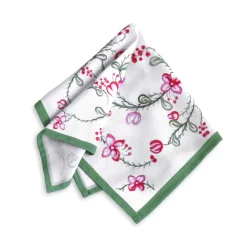 LINEN Norelle Napkins 20 x 20 Set of 4 (Green and Red Floral)