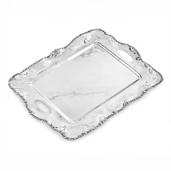 ORGANIC PEARL Kristi Medium Rectangular Tray with Handles