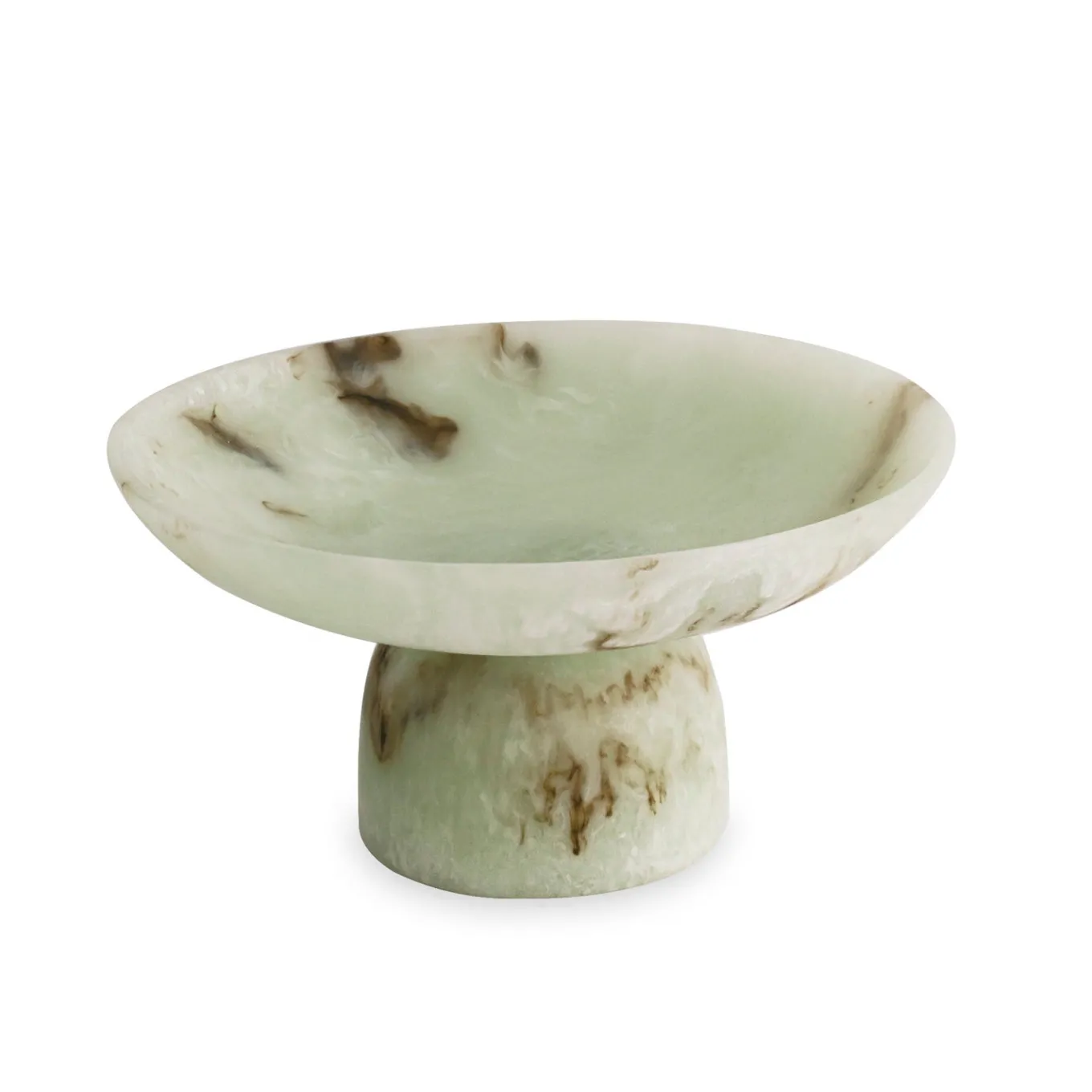 RESIN Giada Medium Pedestal Jade Swirl
