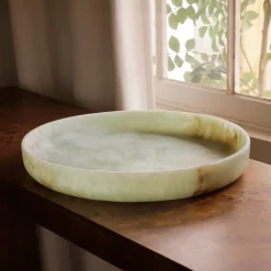 RESIN Giada Round Tray Jade Swirl