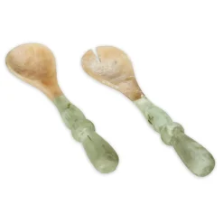 RESIN Giada Salad Servers Jade Swirl