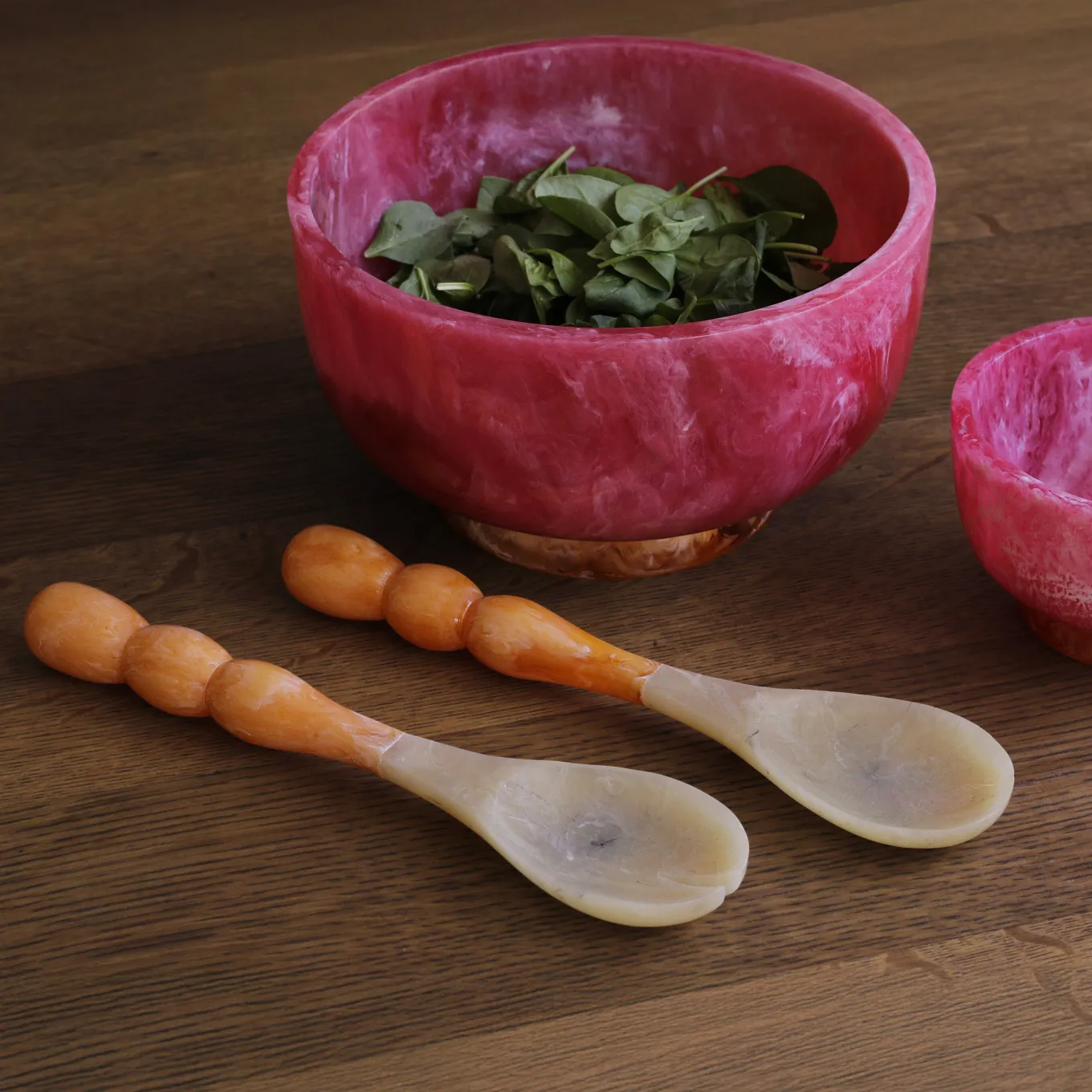 RESIN Rio Bubble Salad Servers(Orange)