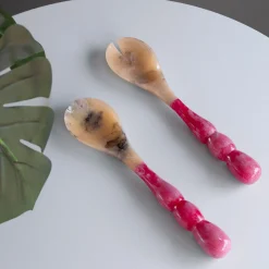 RESIN Rio Bubble Salad Servers (Pink)