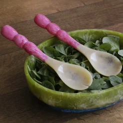 RESIN Rio Bubble Salad Servers (Pink)