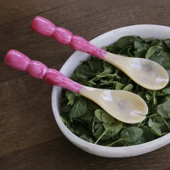 RESIN Rio Bubble Salad Servers (Pink)