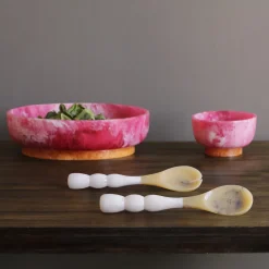 RESIN Rio Bubble Salad Servers (White)