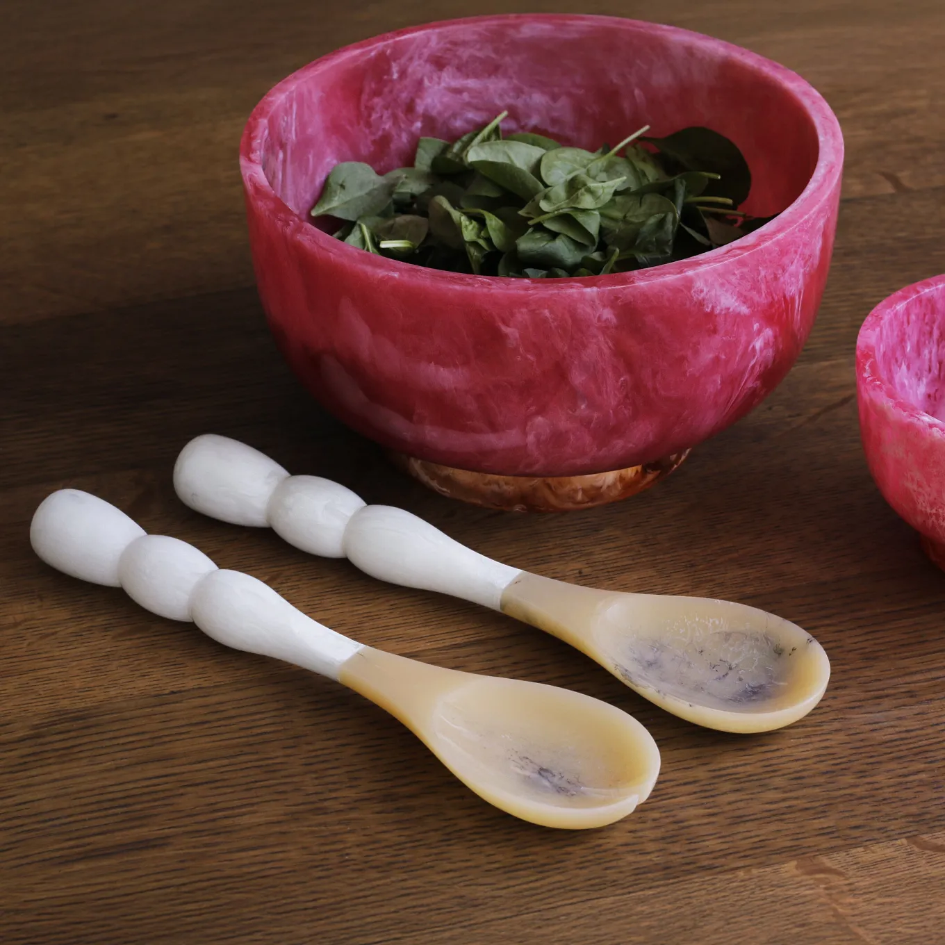RESIN Rio Bubble Salad Servers (White)