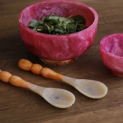 RESIN Rio Large Bowl with Base (Pink and Orange)