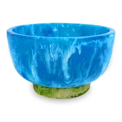 RESIN Rio Small Bowl with Base (Blue and Green)