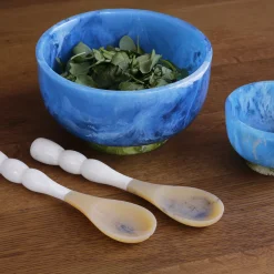 RESIN Rio Small Bowl with Base (Blue and Green)