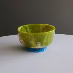 RESIN Rio Small Bowl with Base (Green and Blue)