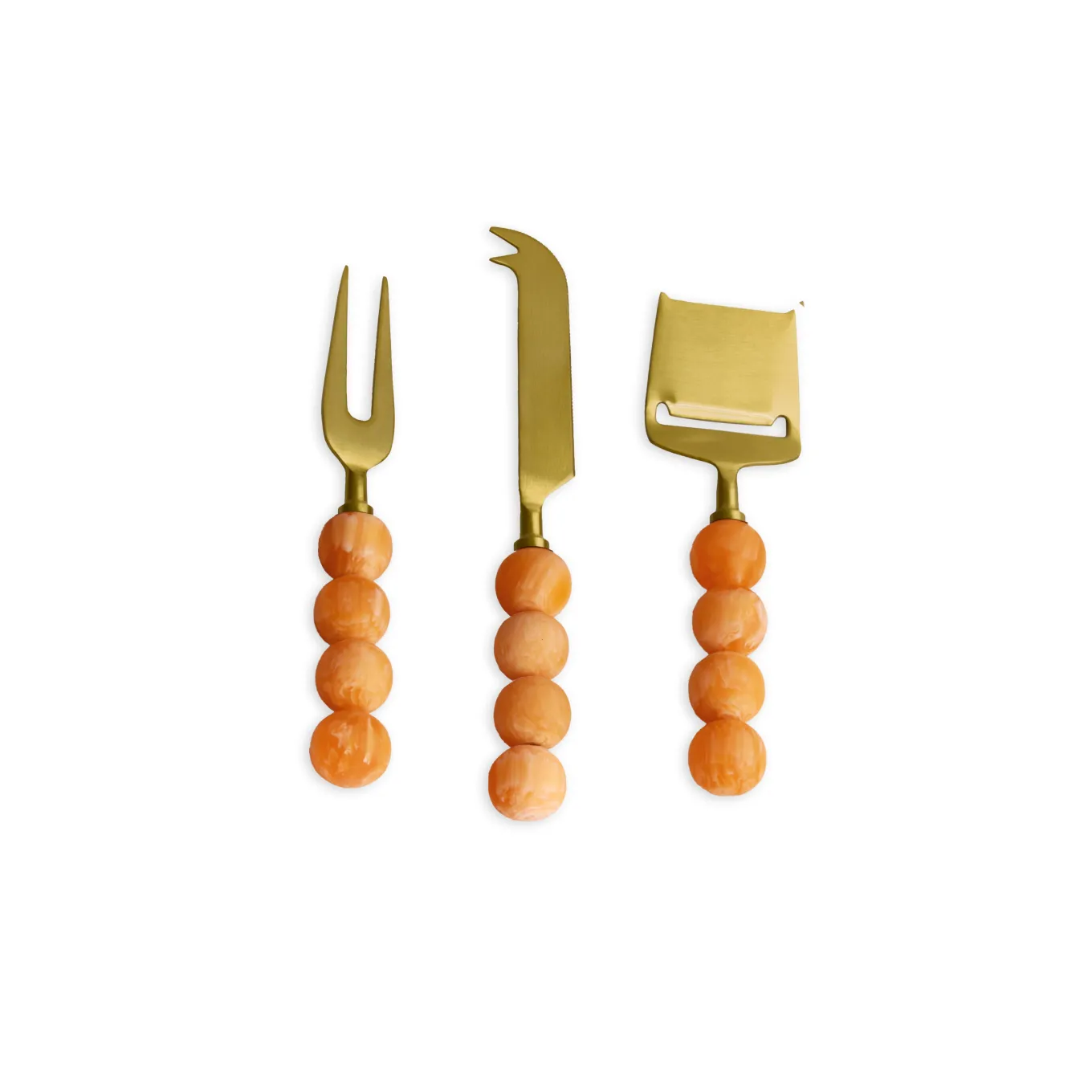 RESIN Sorbet Cheese Set of 3 Tangerine