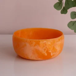RESIN Sorbet Large Round Bowl Tangerine