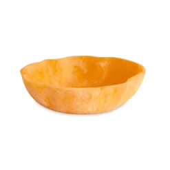 RESIN Sorbet Large Wavy Round Bowl Tangerine
