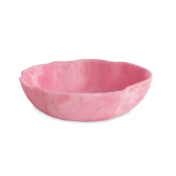 RESIN Sorbet Large WavyRound Bowl Raspberry