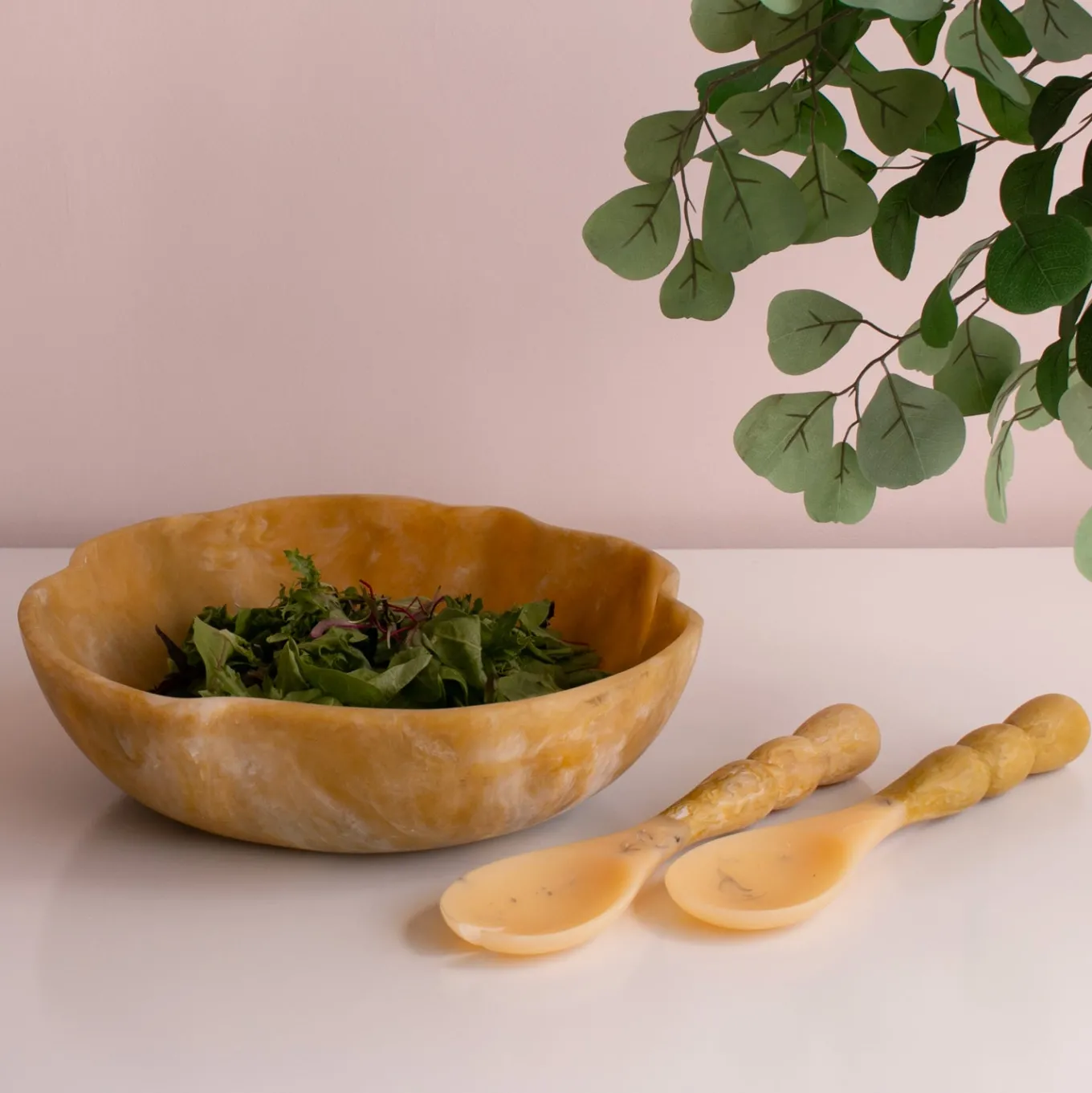 RESIN Sorbet Salad Servers Matcha