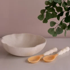 RESIN Sorbet Salad Servers Coconut