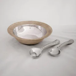 SIERRA MODERN Small Salad Servers (Shiny Gold)