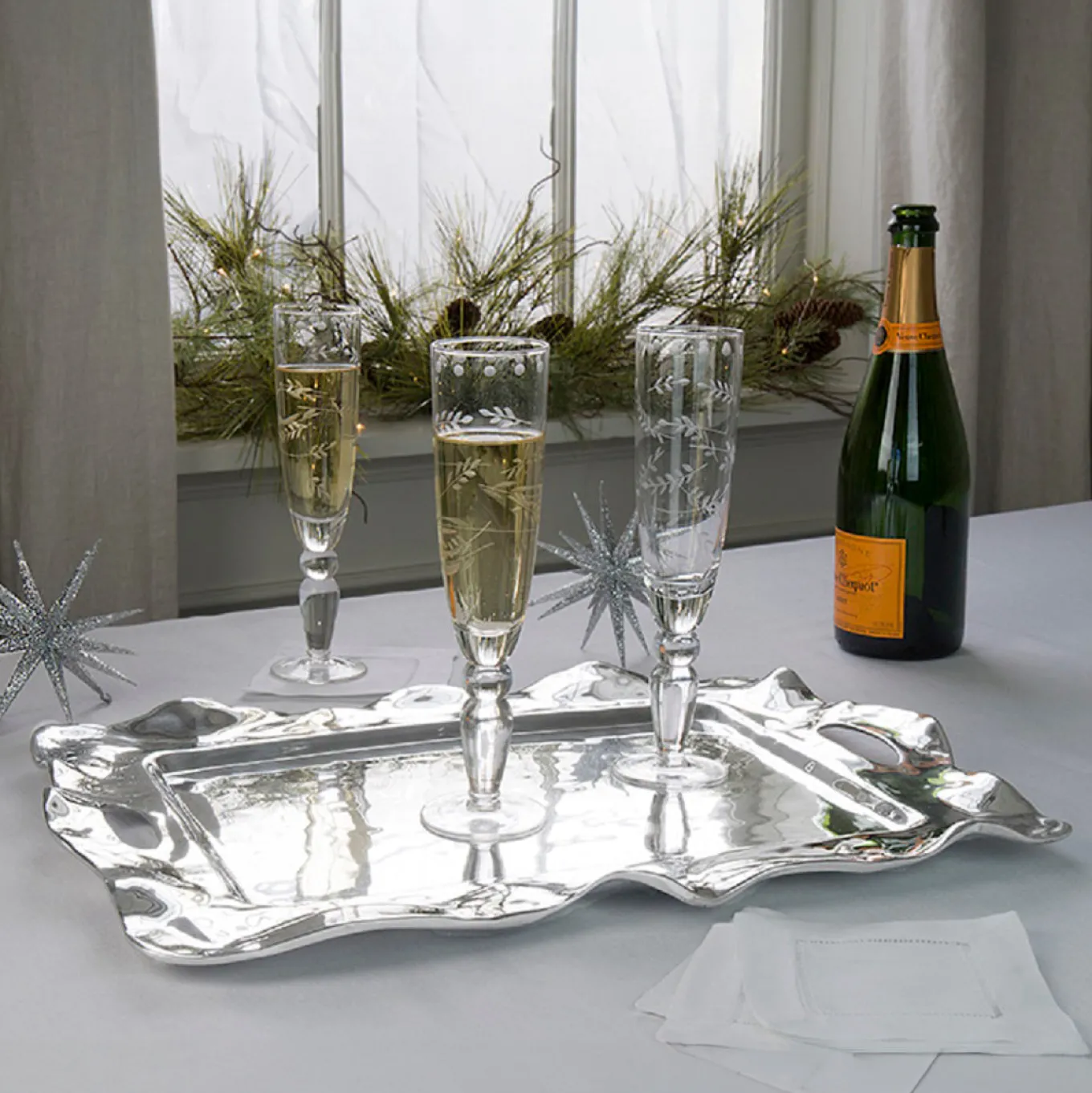 VENTO Rebecca Large Rectangular Tray with Handles