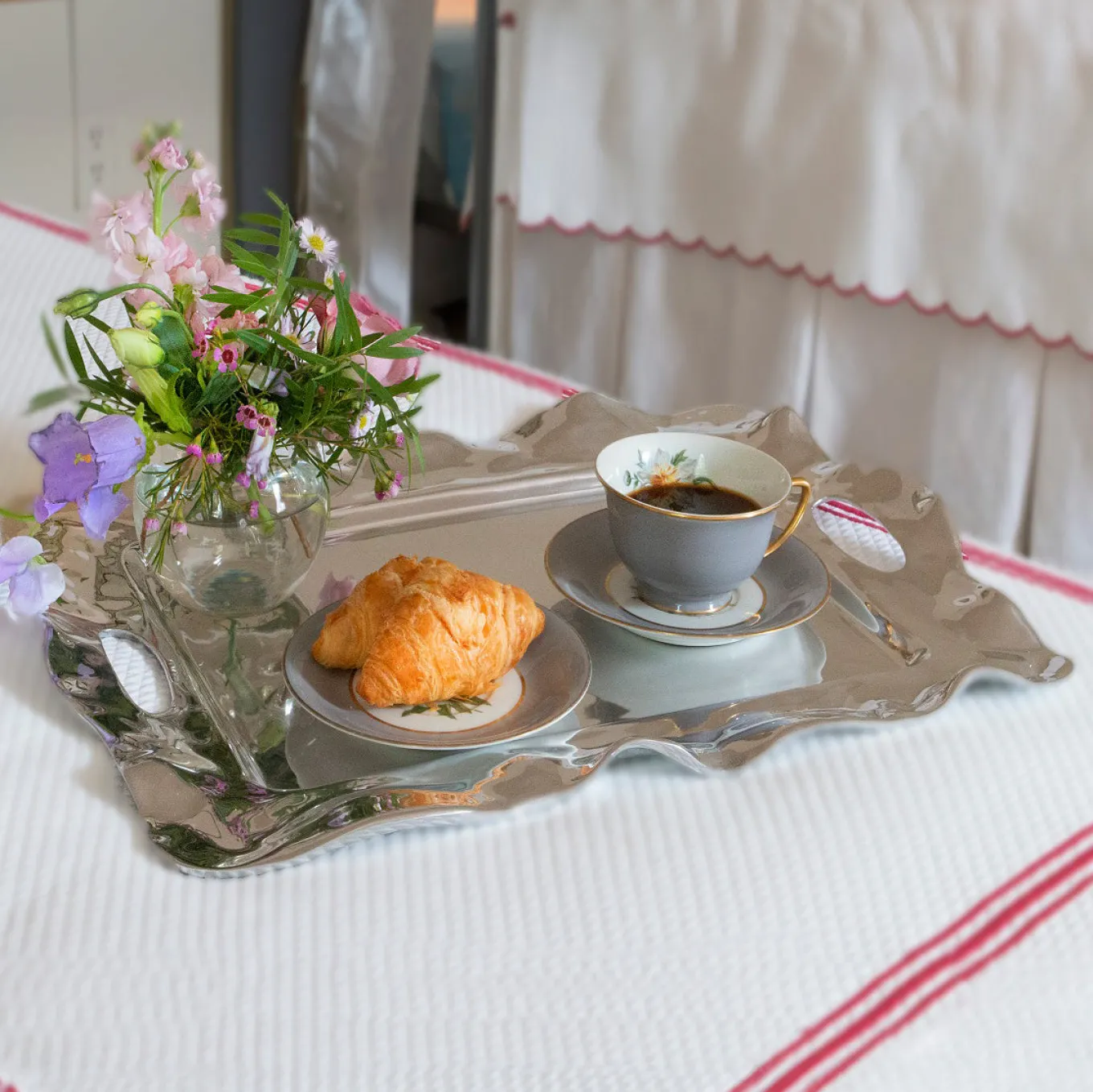 VENTO Rebecca Large Rectangular Tray with Handles